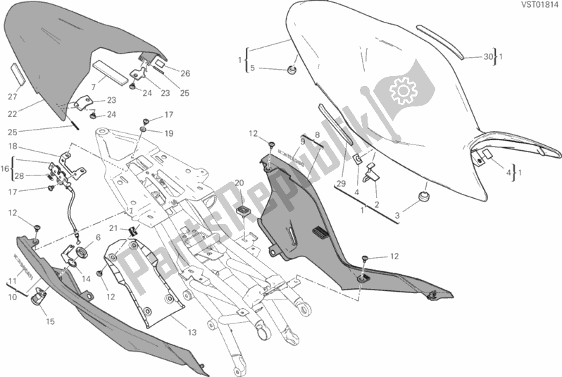 Wszystkie części do Siedzenie Ducati Supersport S USA 937 2018